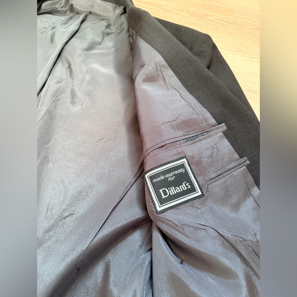Vintage 90s Yves Saint Laurent YSL Wool Double-Breasted Blazer XL Repair Project - Picture 7 of 14